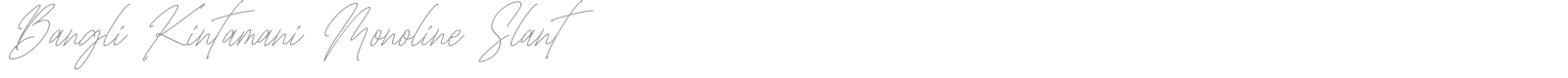 Bangli Kintamani Monoline font preview